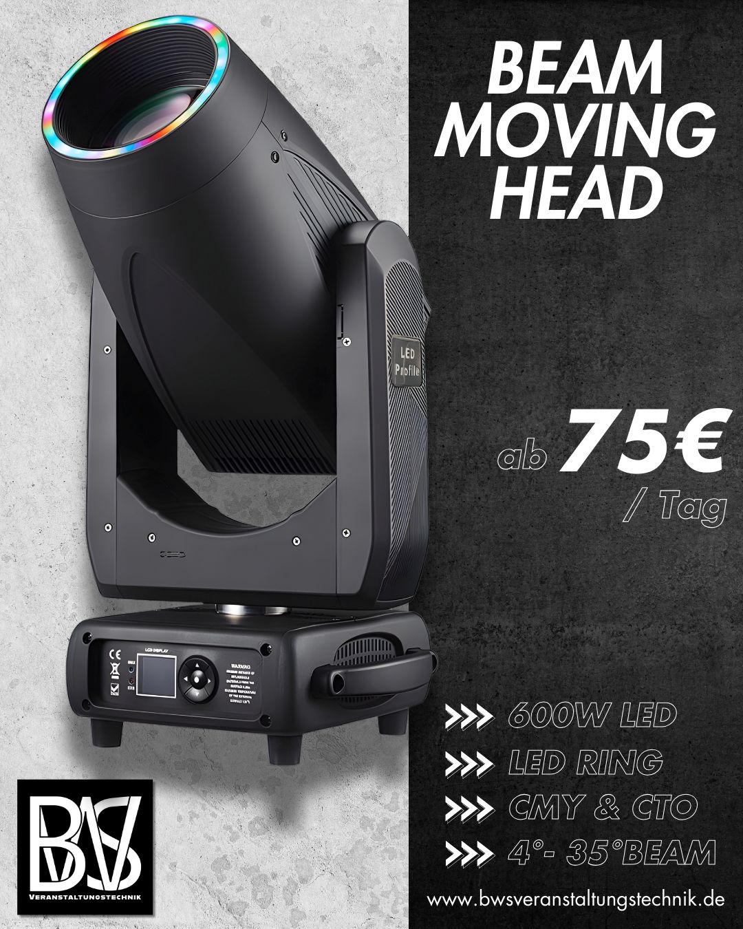 600W CMY Beam Moving Head - Leistungsstarker Beam-Scheinwerfer